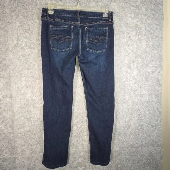White House Black Market Women's Denim Jeans Slim Ankle Flat Front Blue Size 10R - Picture 7 of 10